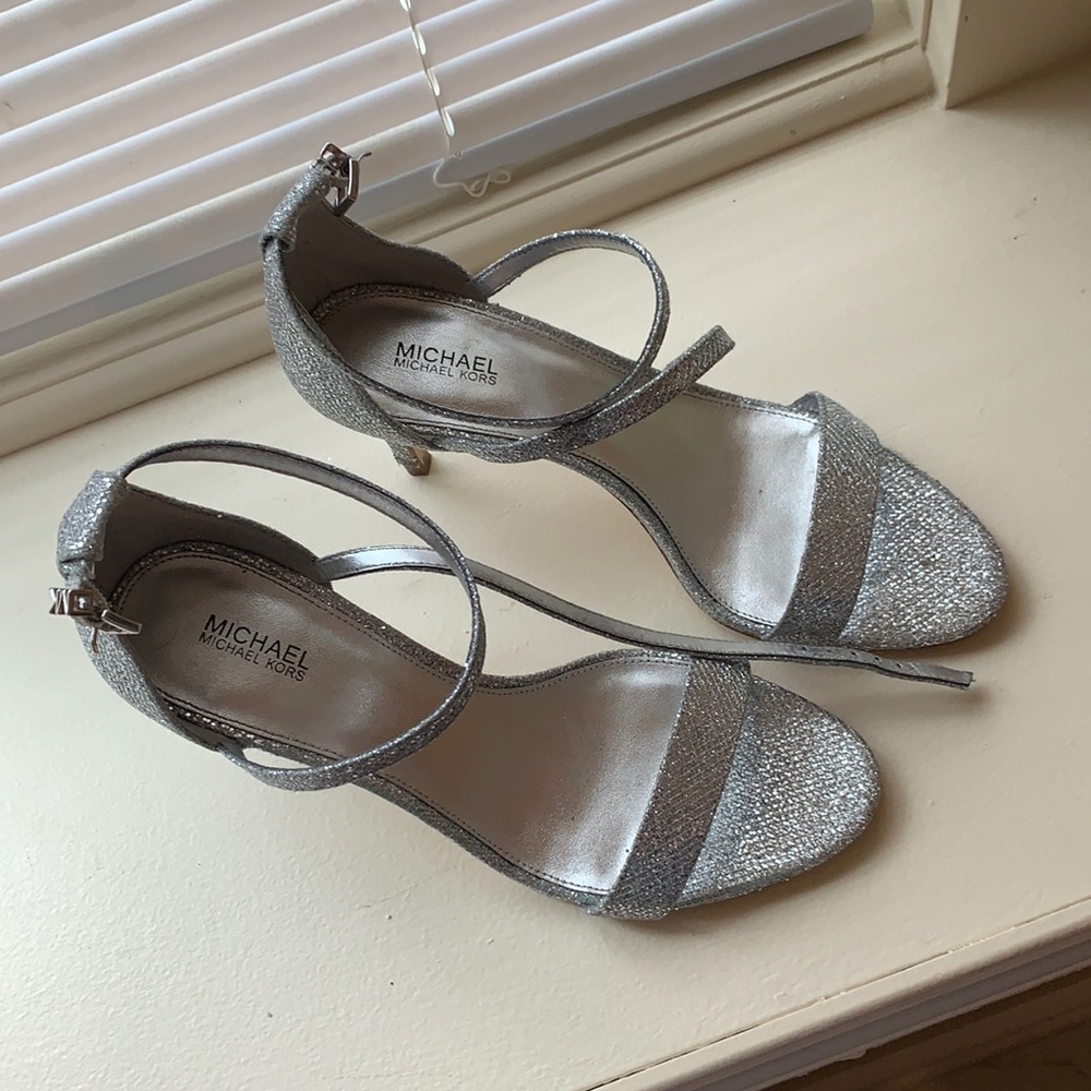 Michael Kors ankle strap heels.